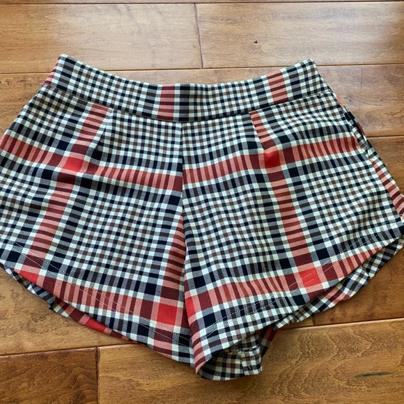 Free people plaid front zip shorts - Picture 2 of 6